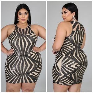 Blk & tan dress